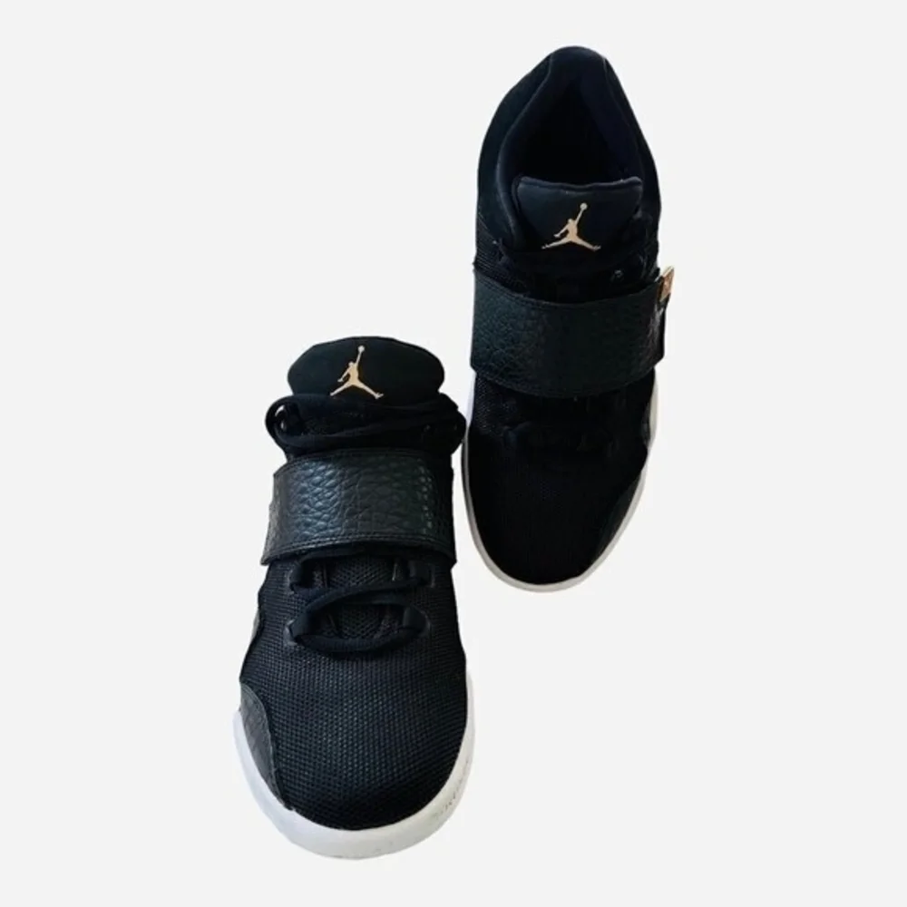 Air Jordan J23 Black Metallic Gold White Leather Men’s Sneakers 8.5